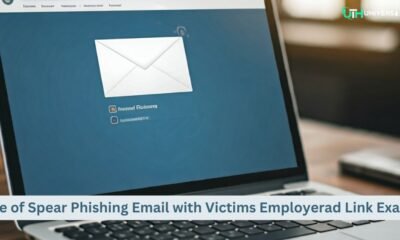 Image of Spear Phishing Email with Victims Employerad Link Example