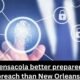 How was Pensacola better prepared for a data breach than New Orleans?